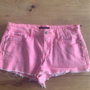 Forever 21 Denim Shorts Jeans Pink Cutoffs Women’s 26 Preloved‎